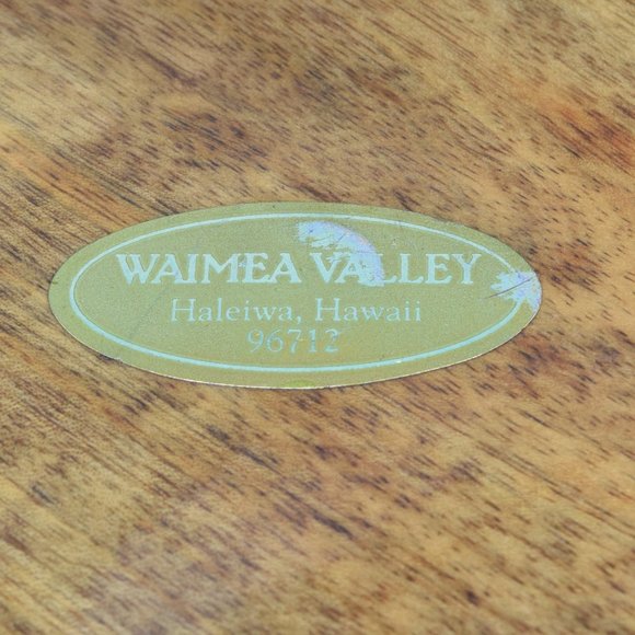 MCM Vintage Waimea Valley Mango Wood Clamshell Serving Dish Chips Dip - Picture 6 of 7